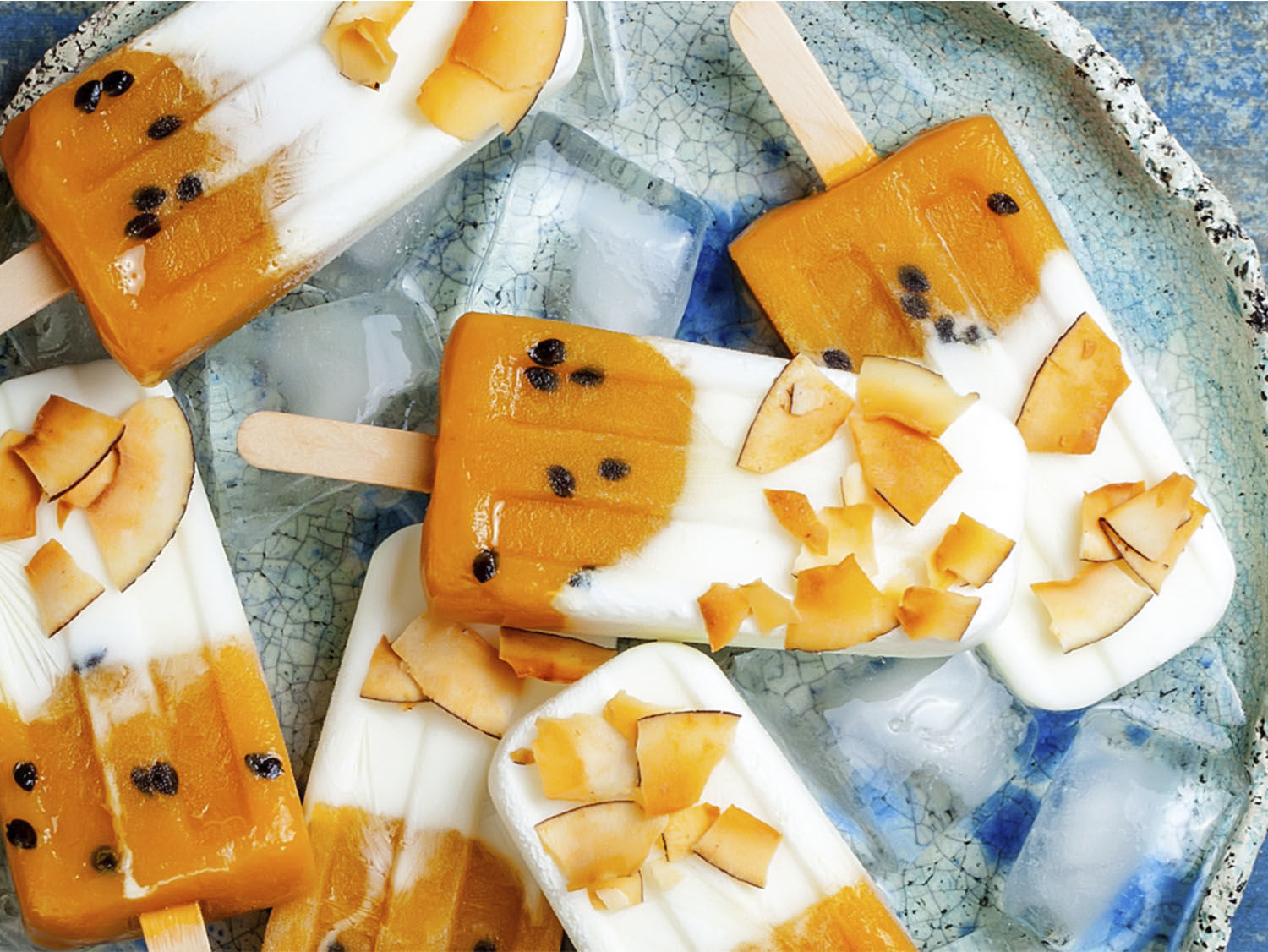 Mango Passion Fruit Popsicles